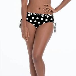 NEW ROSA FAIA ebru summer dots bikini bottom in black